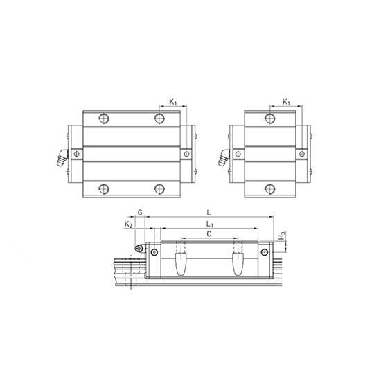 Каретка HCW25HCZAH (HGW25HCZAH) TECHNIX