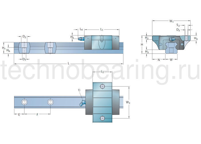 Каретка LLTHC 20 SA T1 P5 SKF