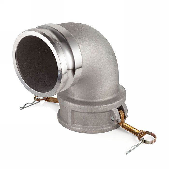 Камлок алюминиевый тип DА (переходник 90° розетка 2" х ниппель 2"), TL200DAAL90 TITAN LOCK