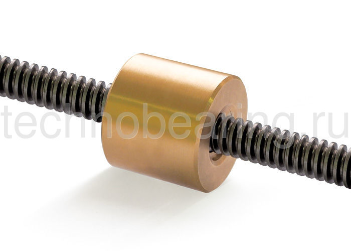 Гайка трапецеидальная (бронза) d=16 мм, шаг резьбы 4 мм (лев. резьба) LRM 16-4-G TECHNIX