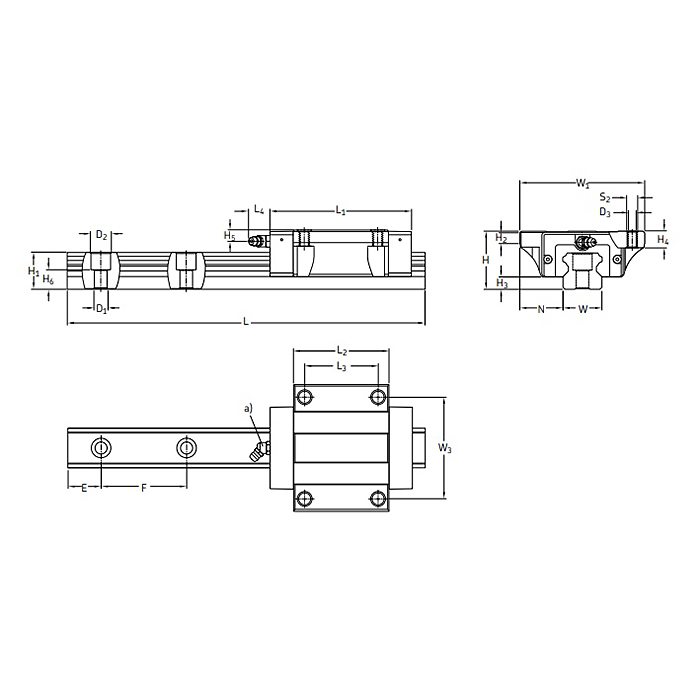 Каретка LLTHC 20 A T1 P3 EWELLIX