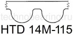 Зубчатые шкивы HTD под расточку (с пилотным, черновым отверстиями) 14M - 115