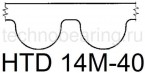 Зубчатые шкивы HTD под расточку (с пилотным, черновым отверстиями) 14M - 40