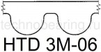 Зубчатые шкивы HTD под расточку (с пилотным, черновым отверстиями) 3M - 06