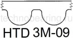 Зубчатые шкивы HTD под расточку (с пилотным, черновым отверстиями) 3M - 09