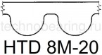 Зубчатые шкивы HTD под расточку (с пилотным, черновым отверстиями) 8M - 20