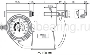 Индикаторный микрометр серии 510 схема 2