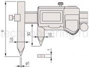 Штангенциркули с регулируемоц губкоц для измерения межосевых расстояний схема