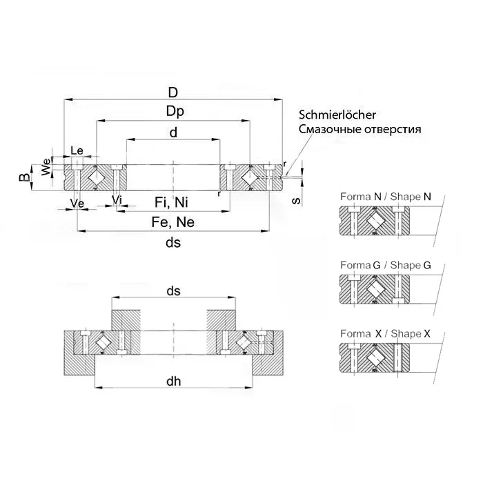 ОПУ прецизионная серия с перекрестными роликами RU42-UU-CC0-P5 ISKRA