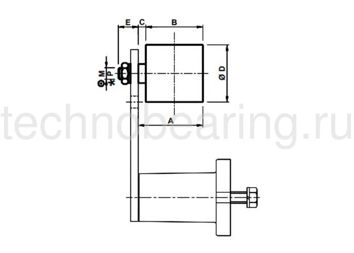 Ролик натяжителя ремня стальной RU6 D.90 Sati