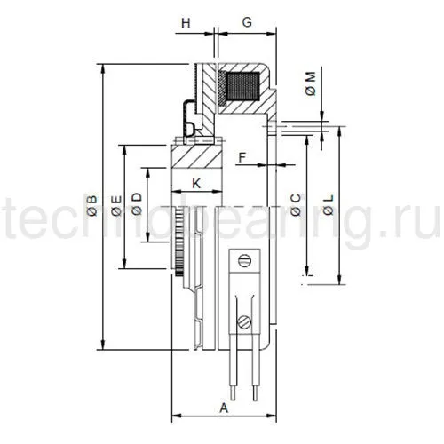 Тормоз электромагнитный дисковый FED390 Corbetta