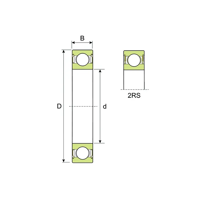 Подшипник 6307-2RS ZWZ