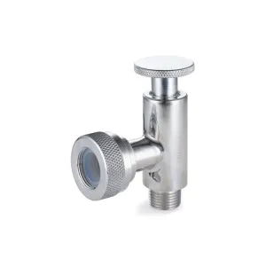 Верхний кран уровнемера DN15 (трубка 20мм), нерж. 304, TL015UTLS TITAN LOCK