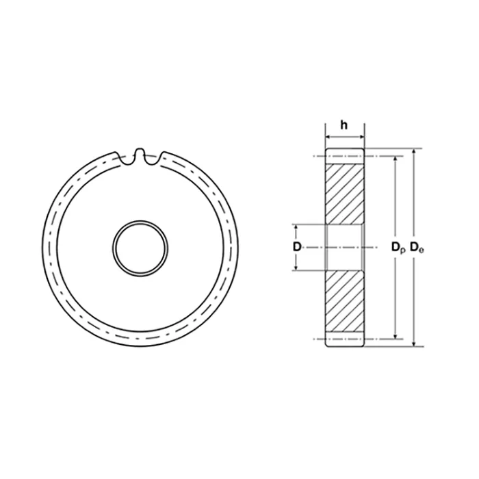 Зубчатая шестерня без ступицы M=3, Z=60 CM30060 ISKRA