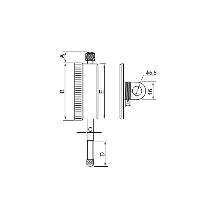 Индикатор прецизионной точности, 0-1мм/0,001мм, 5121-3005 Dasqua