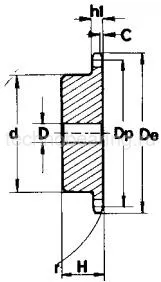 Звездочка под расточку со ступицей с калеными зубьями для цепи: 06B-1, Z=12, 3/8" x 7/32" PS05T12 (PHS 06B-1BH12) Sati