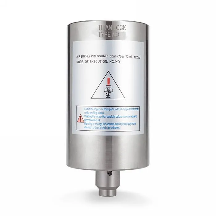 Пневмопривод воздух/пружина верт, размер 85, нерж, TLPAV85NC-S TITAN LOCK