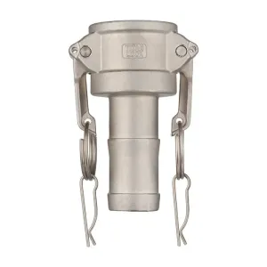 Камлок нержавеющий тип С, розетка с хвостовиком 1/2", AISI304, TL50CSS TITAN LOCK