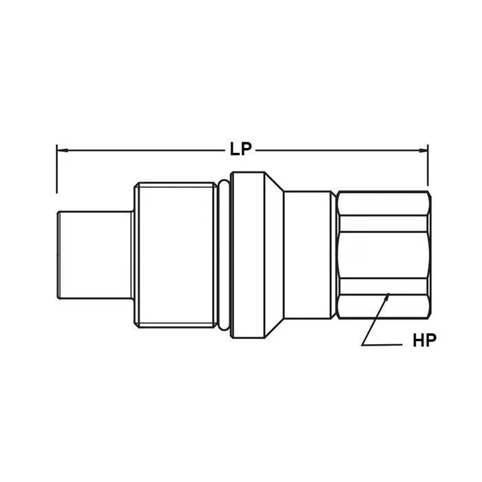 БРС серия E (VEP) резьбовая, ниппель, оцинк. сталь, 3/4in TL6EM TITAN LOCK