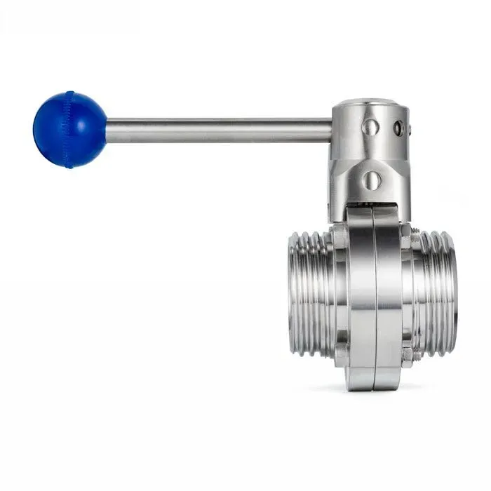 Затвор дисковый нержавеющий (AISI304) DN25, типа резьба-резьба, DIN TLSD025THS TITAN LOCK