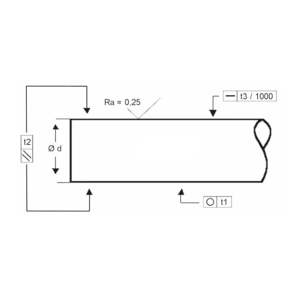 Вал прецизионный хромированный WV15 ISKRA