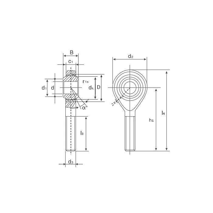 Шарнирный наконечник TSM12X1,00 ISKRA