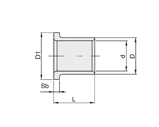 Втулка скольжения с фланцем KF06080SF1SN (PCMF060808E) ISKRA