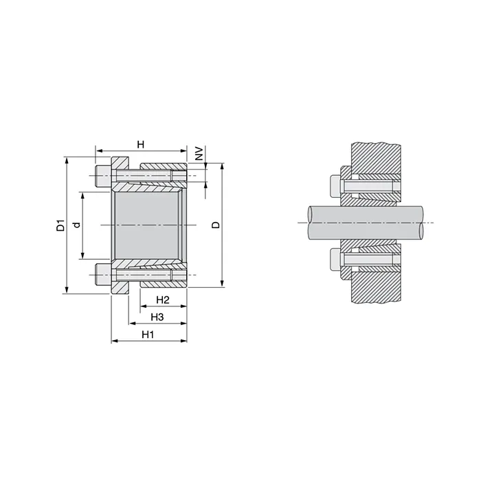 Зажимная втулка KLAB030 (PHF FX51-30x55) ISKRA