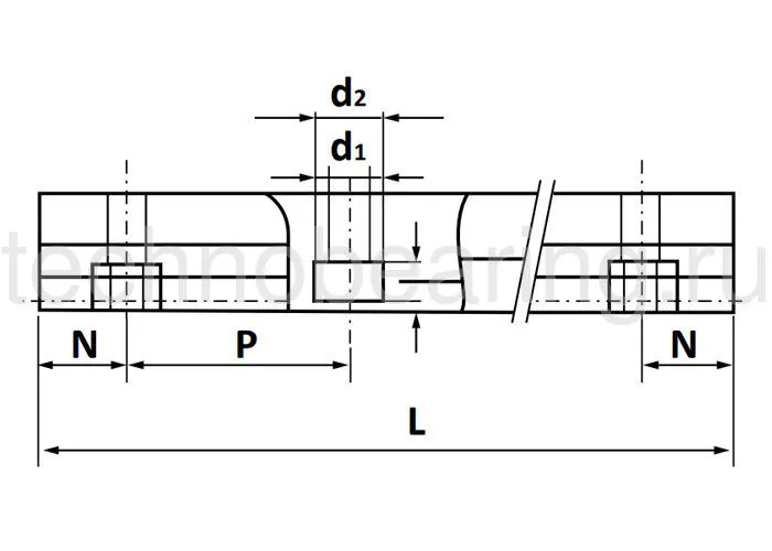 Вал прецизионный с опорой SBR40C TECHNIX