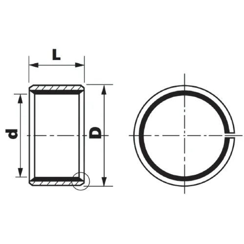 Втулка скольжения SF-119.05*22.225*12.7 мм ISKRA