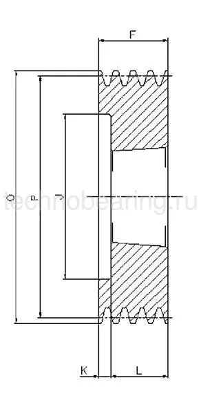 Шкив клиновой  под втулку тапербуш SPZ100-03 TB (PHP 3SPZ100TB) Sati