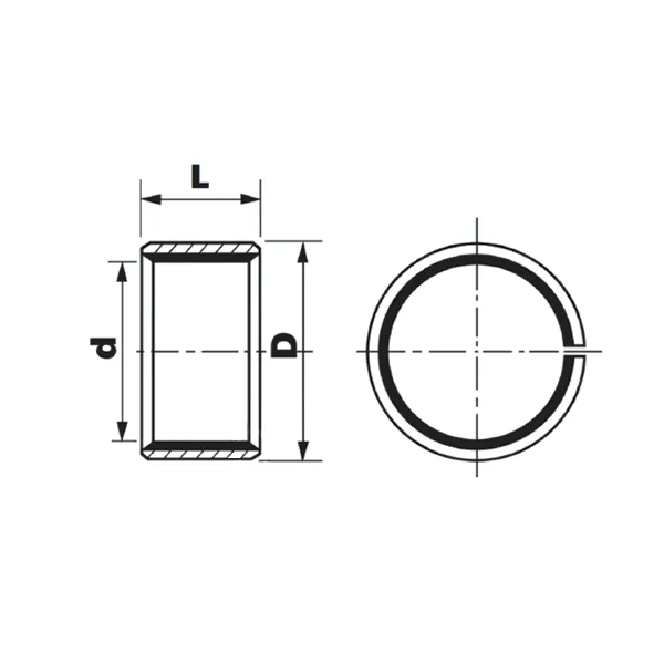 Втулка скольжения KU3215SF1SN (PCM323615) ISKRA