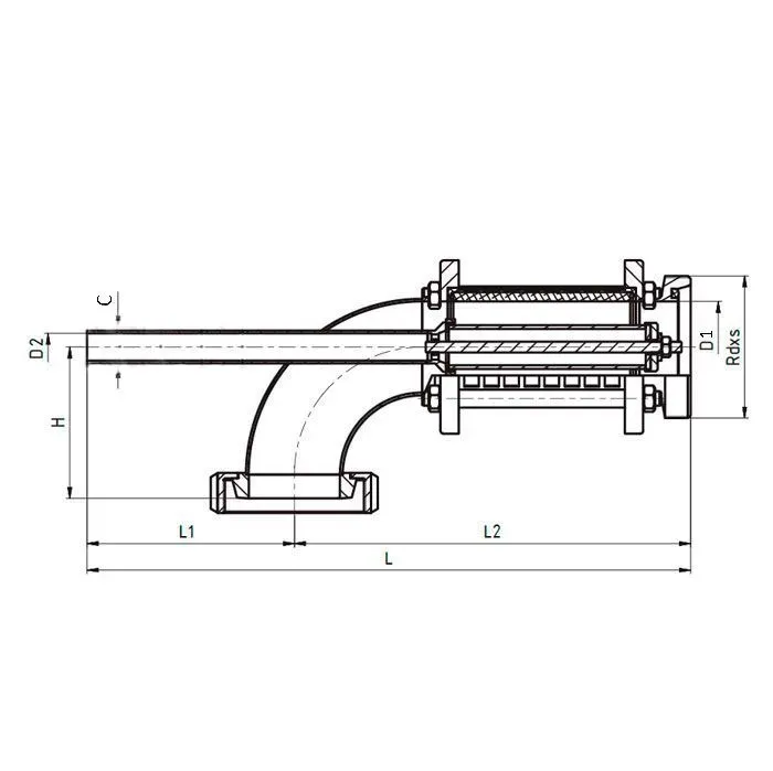 Свеча насытительная нержавеющая (распылитель керамика) DN25, TLSC100SPС TITAN LOCK