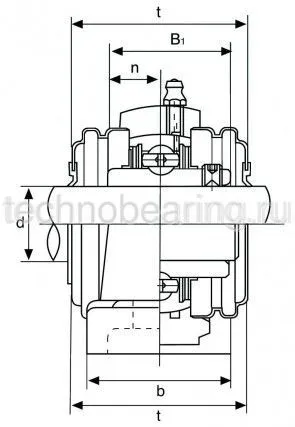 Подшипниковый узел UCP205 TECHNIX