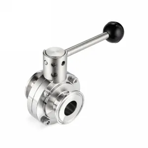 Затвор дисковый нержавеющий (AISI304) DN100, типа clamp-clamp TLSD100CLS TITAN LOCK