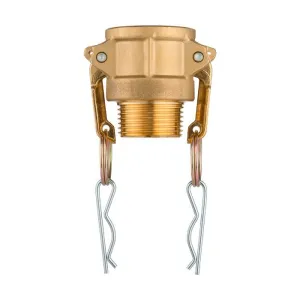 Камлок латунный тип B розетка, наруж. резьба BSP 1", TL100BBR TITAN LOCK