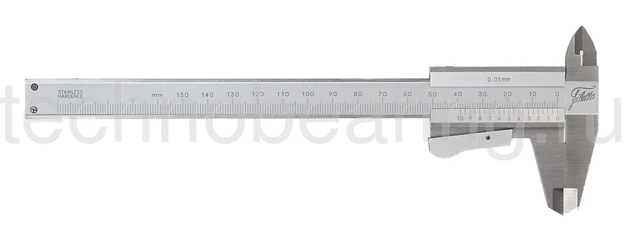 Штангенциркуль нониусный с крепежным винтом сверху 0.05 мм, 0 - 150 мм Filetta