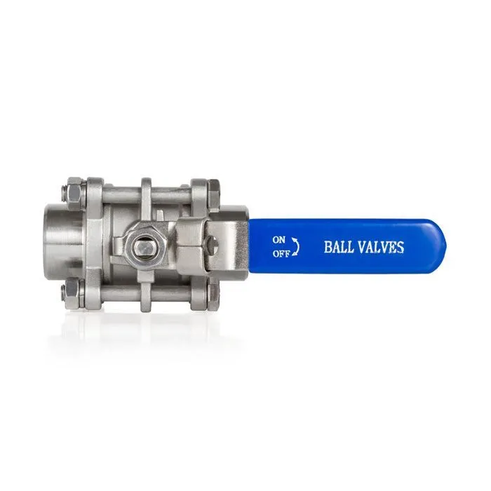 Трехсоставной шаровый кран из нержавеющей стали (AISI 304) типа "сварка-сварка", 1,5in, TL150TPBVSS-WD TITAN LOCK