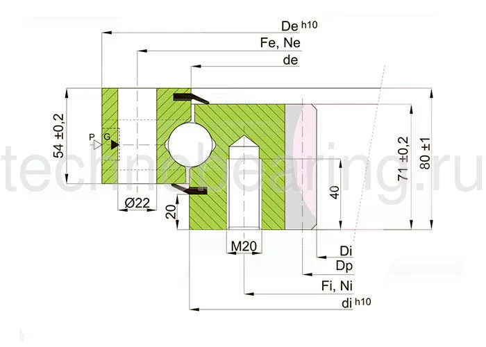 ОПУ стандартная серия с одним рядом шариков ZB1.25.0855.200-1SPTN ISB