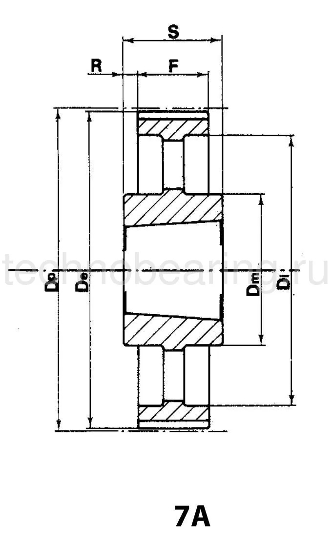 Шкив зубчатый под втулку тапербуш для ремня дюймового профиля 96L075 (PHP 96L075TB) Sati