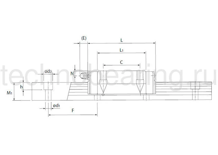 Направляющая HSR15-CT7RAIL THK