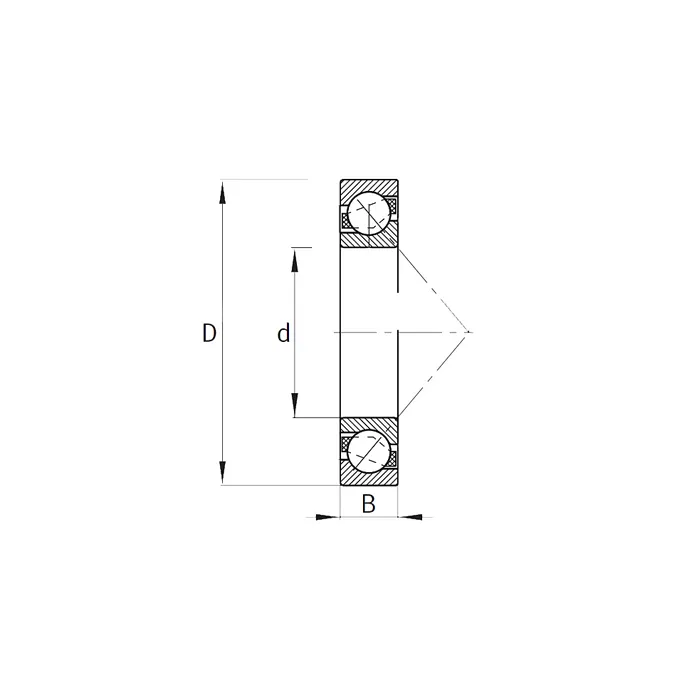 Подшипник 7306-B (пром. уп.) ISB