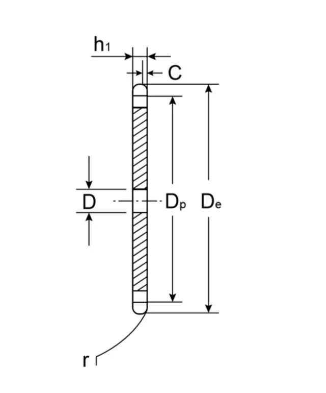 Звездочка без ступицы под расточку для цепи: 10B-1, Z=30, 5/8" x 3/8" CS10030 (PHS 10B-1A30) ISKRA