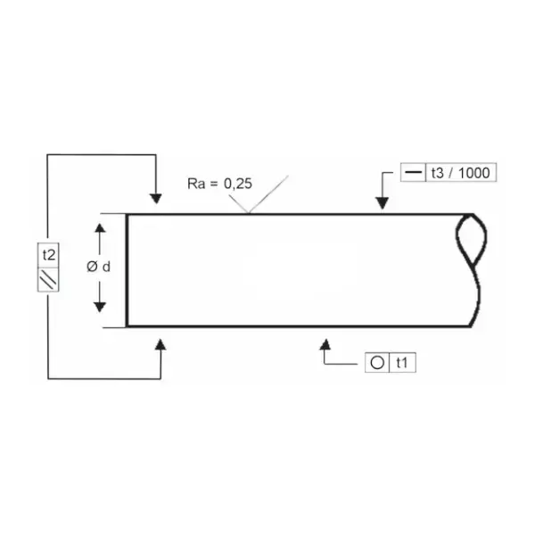 Вал прецизионный хромированный WV12 ISKRA