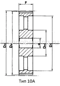 Шкив зубчатый под расточку 72-14M-85 (PHP 72-14M-85RSB) Sati