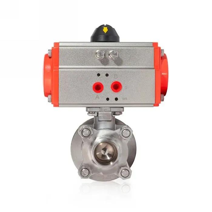 Донный клапан шаровый под приварку с пневмоприводом, нерж.304 DN50, TLBBV50WD-P TITAN LOCK