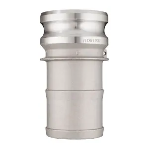 Камлок алюминиевый тип E, ниппель с хвостовиком 8", TL800EAL TITAN LOCK