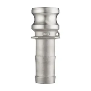 Камлок нержавеющий тип E, ниппель с хвостовиком 1 1/2", AISI304, TL150ESS TITAN LOCK