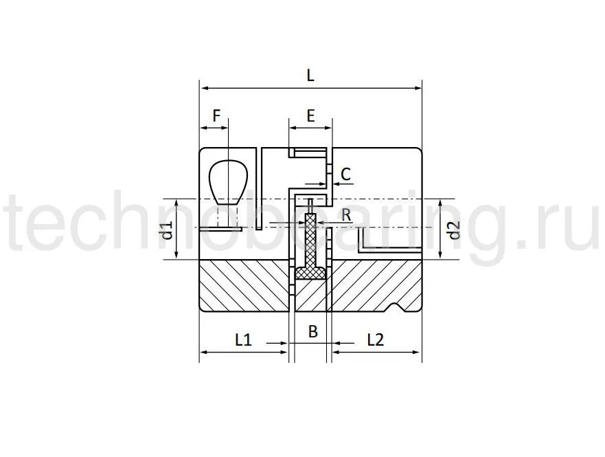 Муфта соединительная JC20-C (d=5 мм) TECHNIX