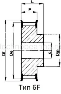 Шкив зубчатый под расточку 30-5M-15 (PHP 30-5M-15RSB) Sati